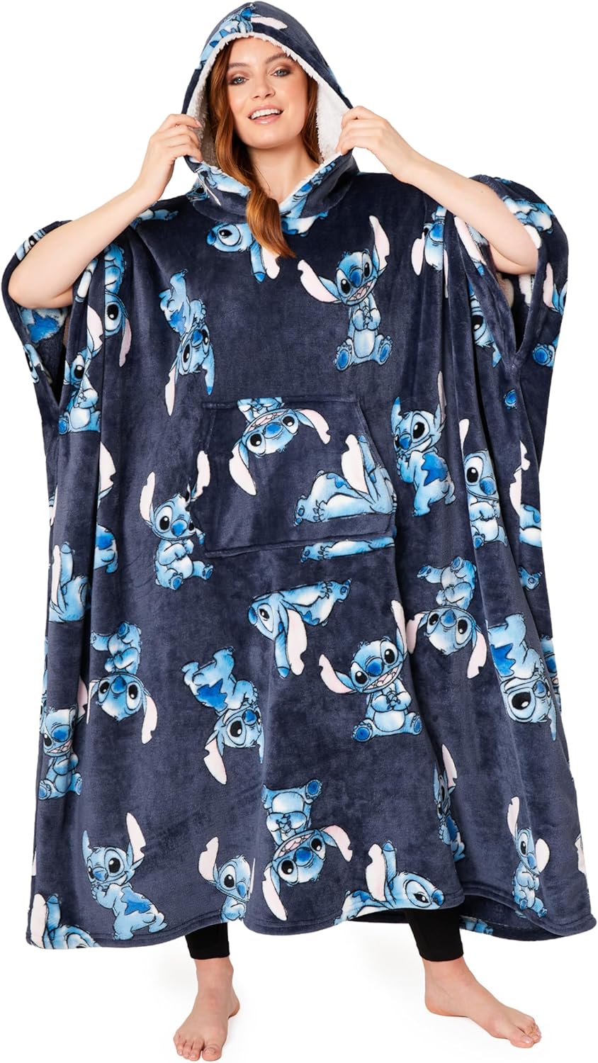 Disney Women's Hoodies, Oversized Blanket Hoodie, Minnie and Mickey Gifts One Si...