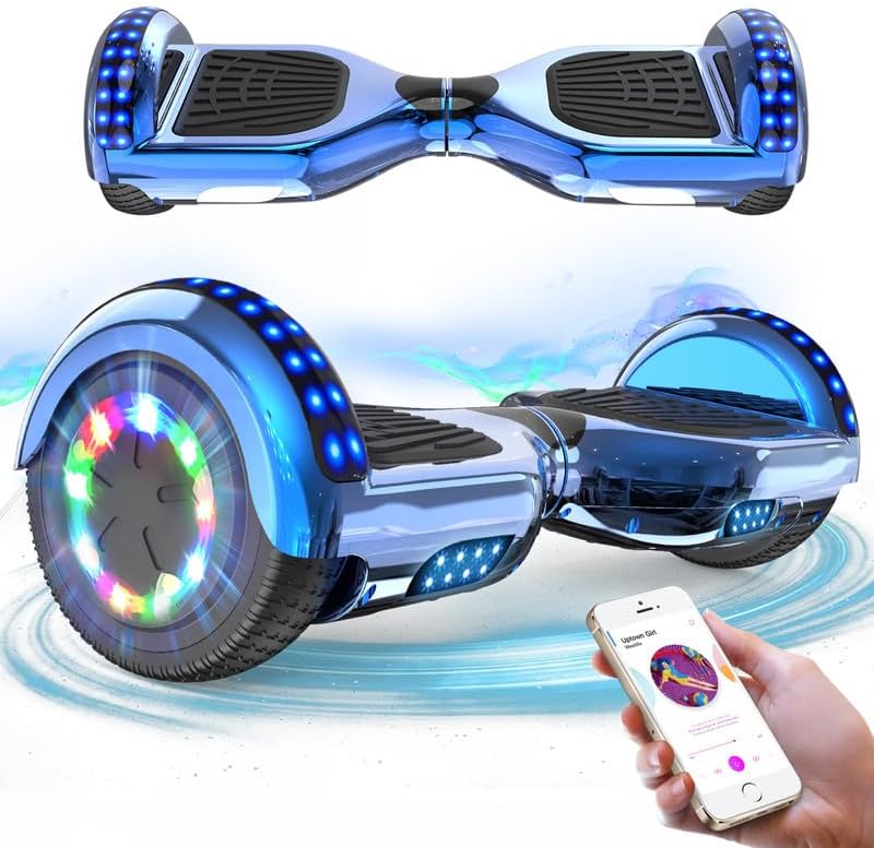 RCB Hoverboards for Kids and Adults 6.5 inch, Hoverboards with Bluetooth - Speak...