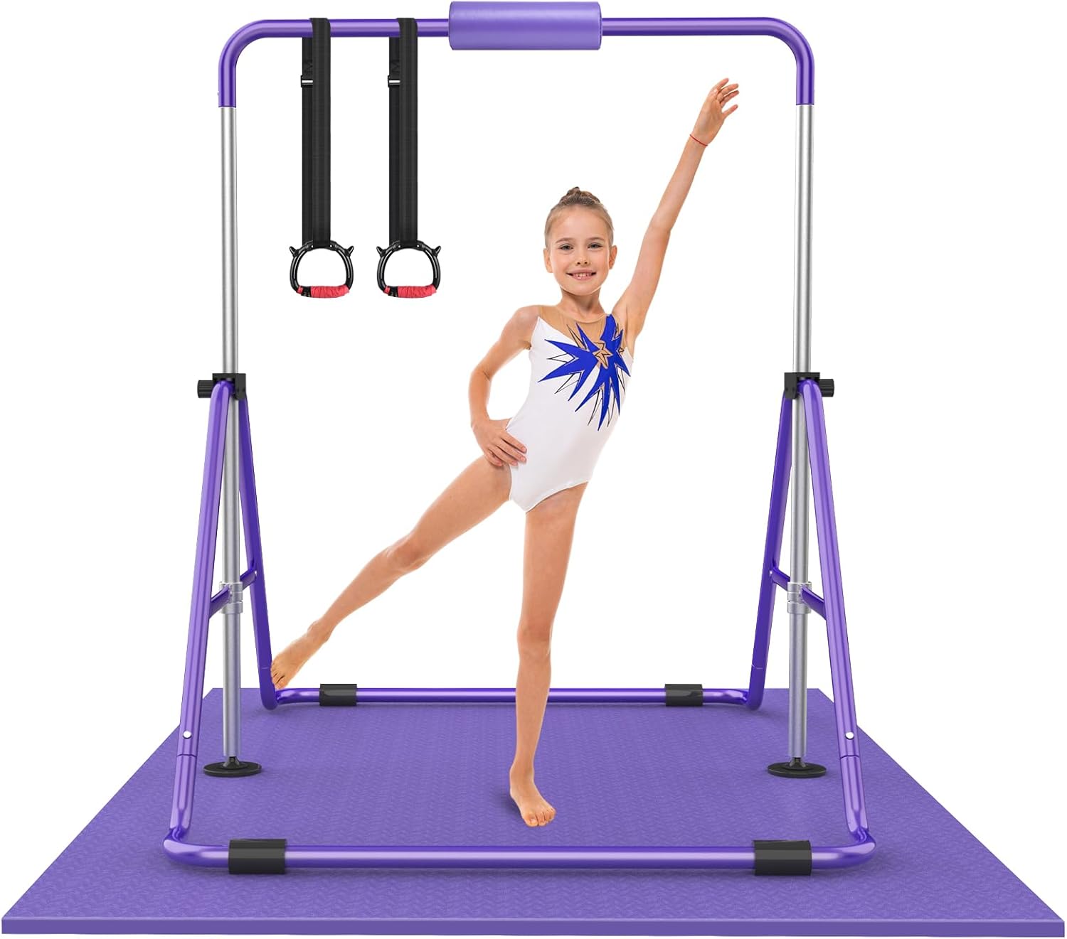 Unique Gymnastic Bars for Kids, Special Adjustable Height Folding Gymnastic Trai...