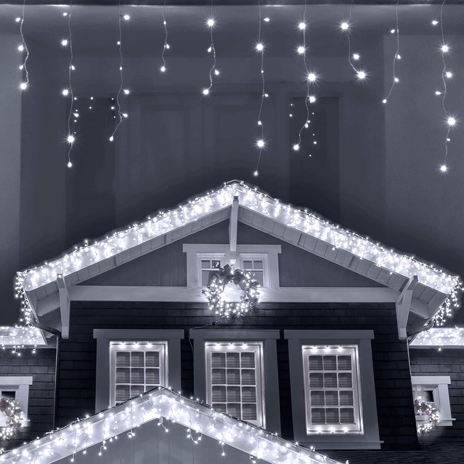 Stylish ANSIO® Outdoor Lighting, Unique Outdoor Christmas Lights with 220 LED, H...