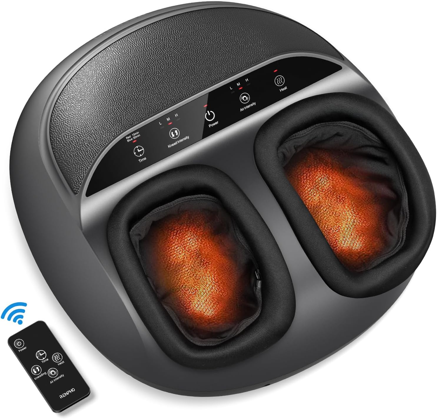 RENPHO Foot Massager Machine with Heat [2026 Upgraded], Shiatsu Foot Massager fo...
