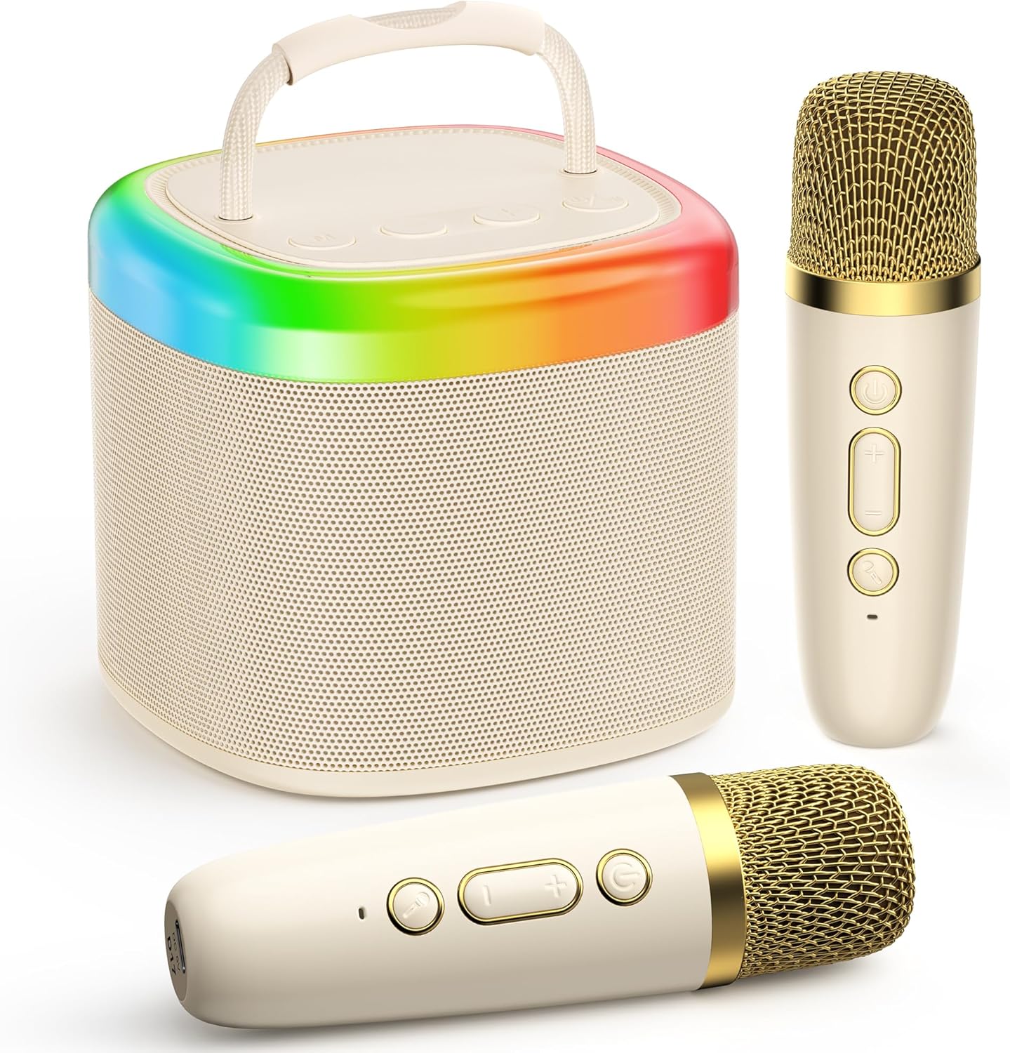JYX Mini Karaoke Machine for Kids, Portable Bluetooth Karaoke Speaker with 2 Wir...