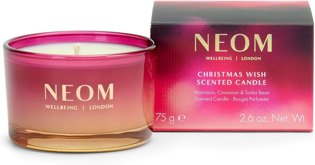 NEOM Christmas Wish Candle Travel Size | Mandarin, Cinnamon & Tonka Bean I Made...