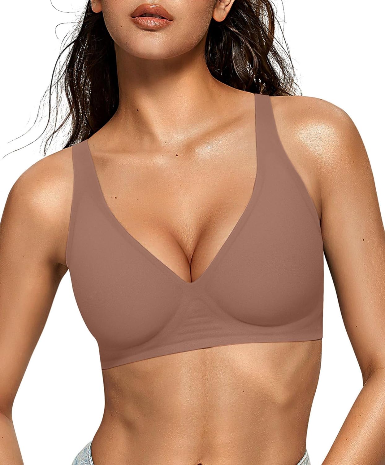 OEAK Womens Deep V Bras, Special Comfortable Bra, Innovative Supportive No Under...