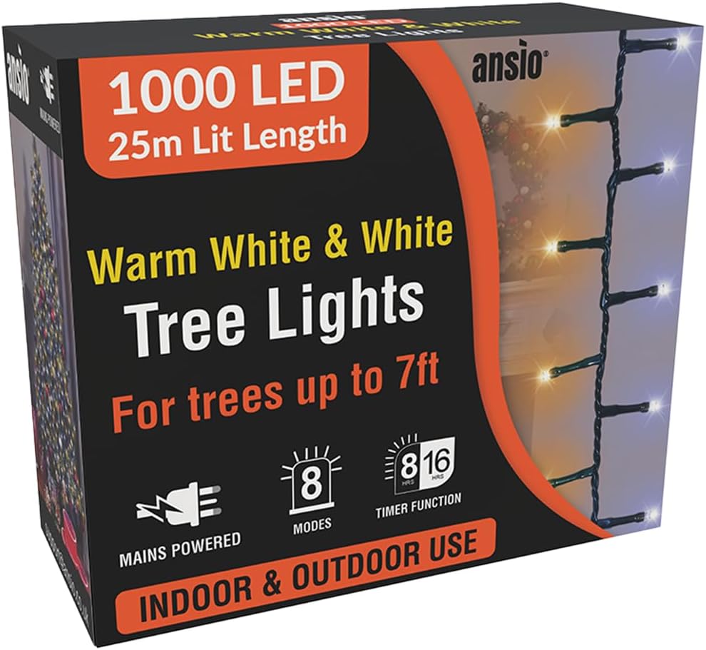 ANSIO® Christmas Tree Lights, Special LED String Lights for 82ft Decoration, Inn...