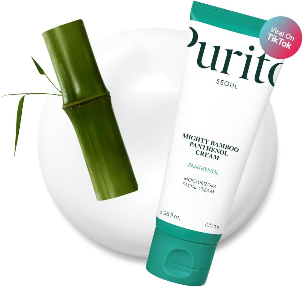 PURITO Mighty Bamboo Panthenol Cream, 10% Panthenol for Blemish Recovery & Glow...
