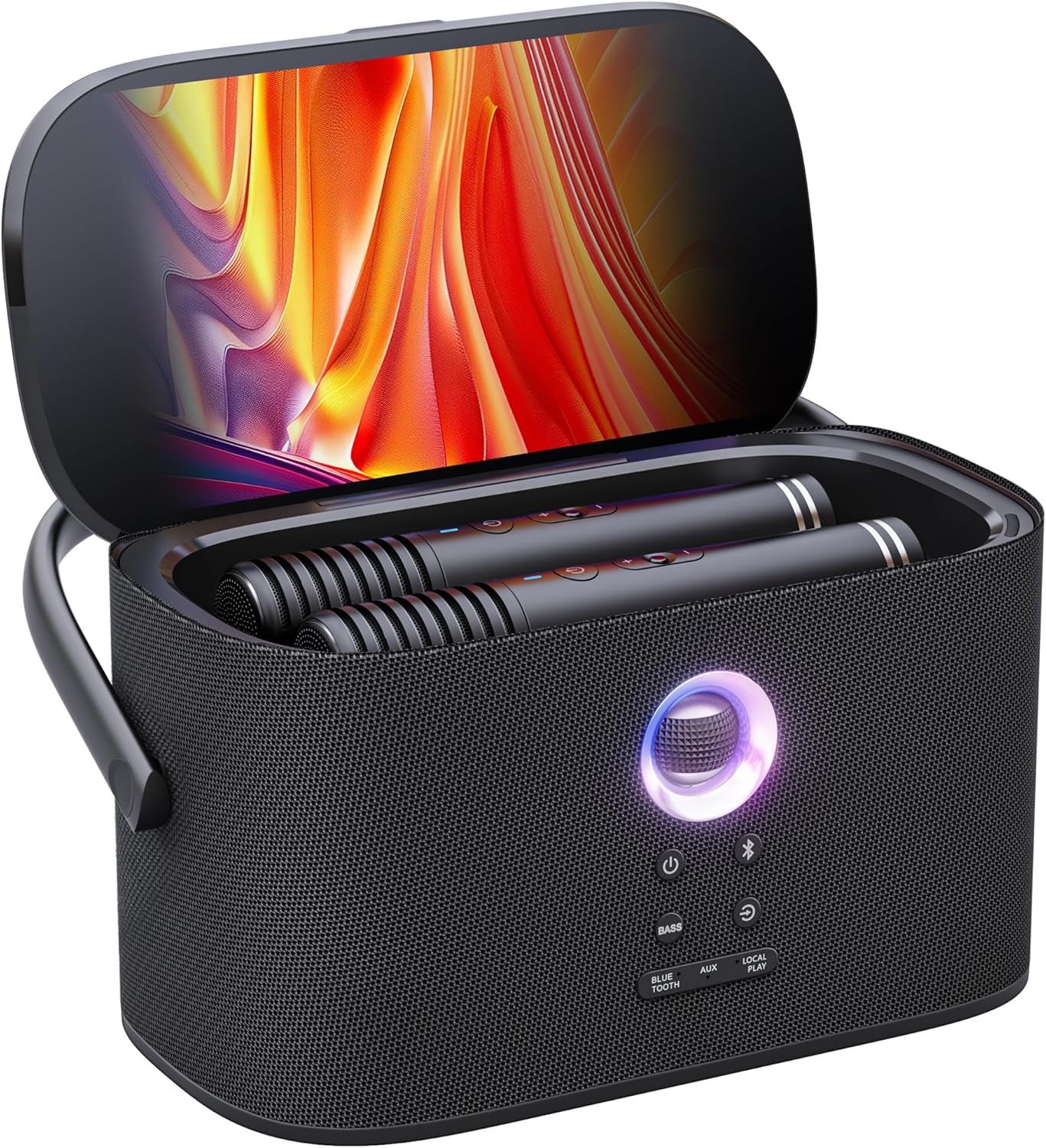 Ikarao Portable Karaoke Machine for Adults, Built-in Lyrics Display and Screen,...