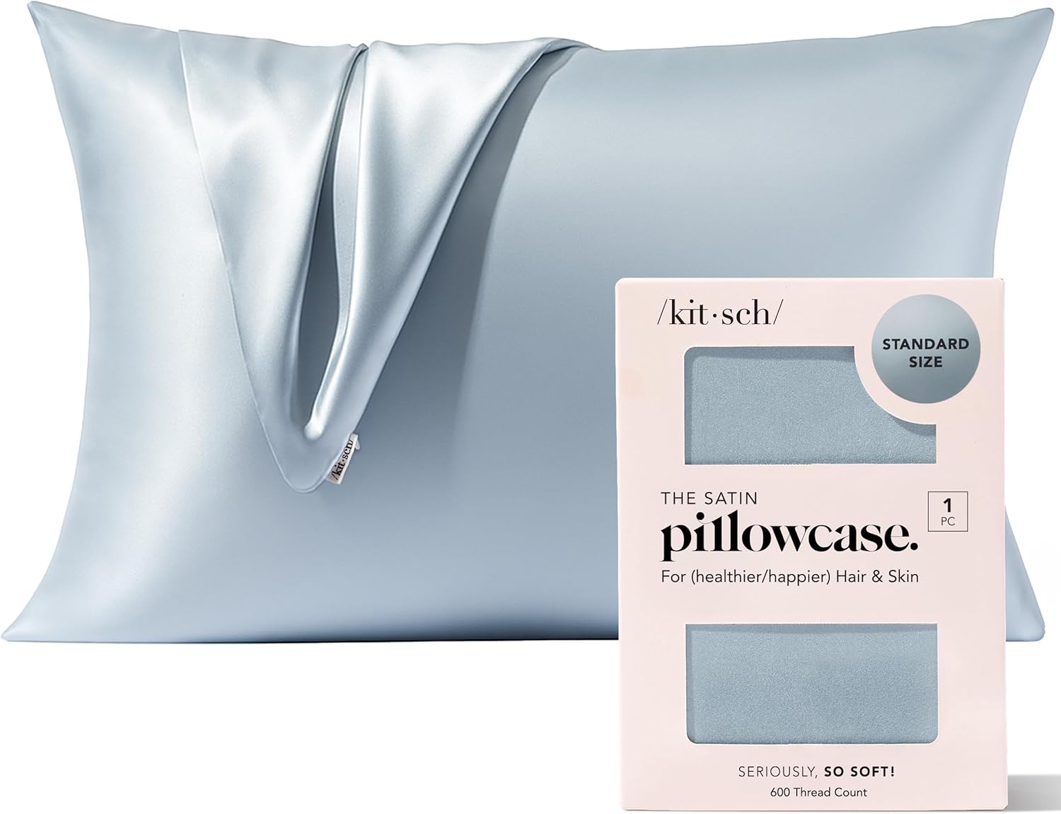 Premium Kitsch Satin Pillowcase, Innovative Pillowcase with Zipper, Special Pill...