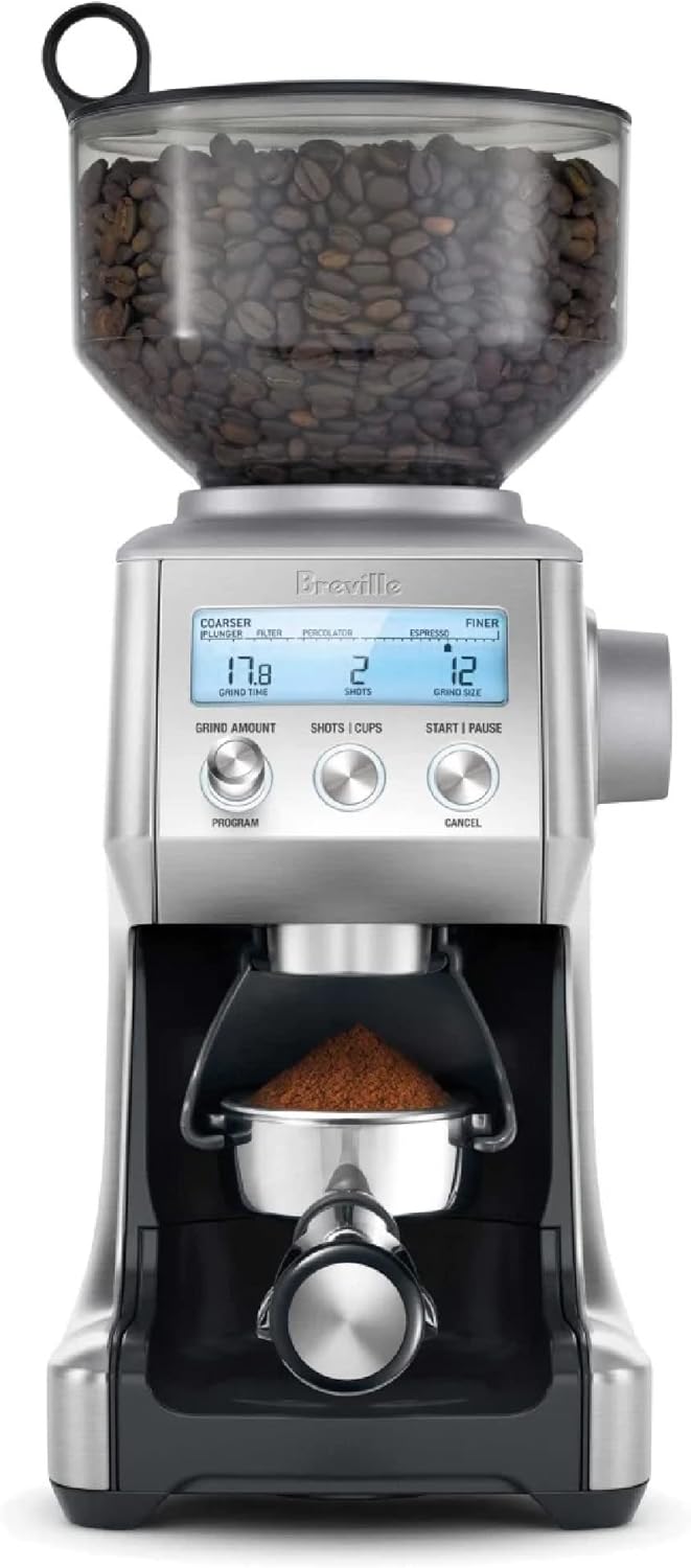 Breville BCG820BSS Smart Grinder Pro, 18 oz Coffee Bean Capacity, Brushed Stainl...