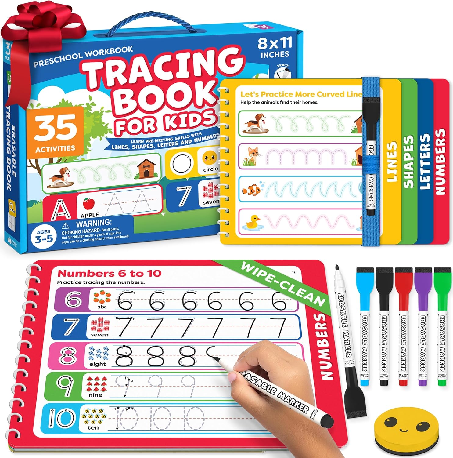 Preschool Learning Activities - Tracing Books for Kids Ages 3-5 - Toddler Handwr...