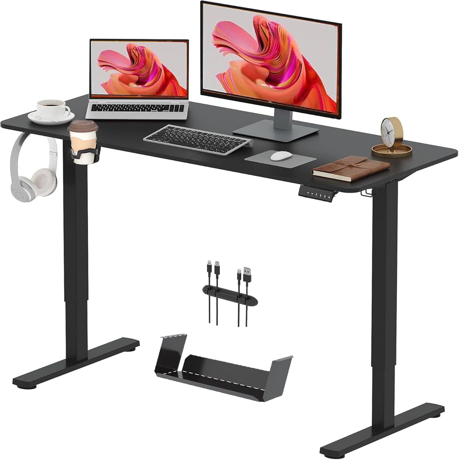 High-Quality SANODESK ONE PIECE Electric Standing Desk, Innovative Height Adjust...