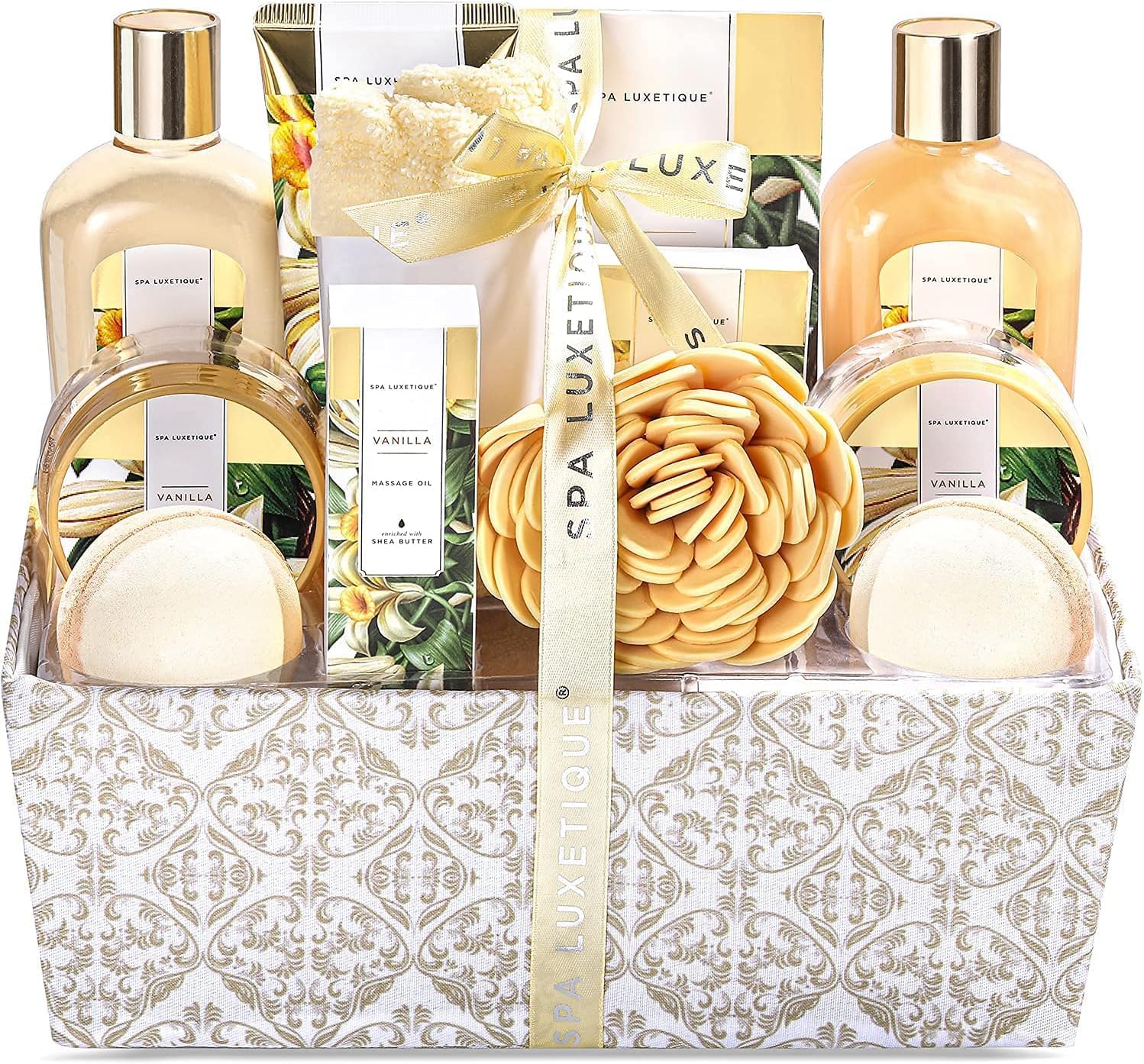 Spa Luxetique Spa Gift Set,12pcs Vanilla Shower Set, Pamper Gifts for Women, Bat...