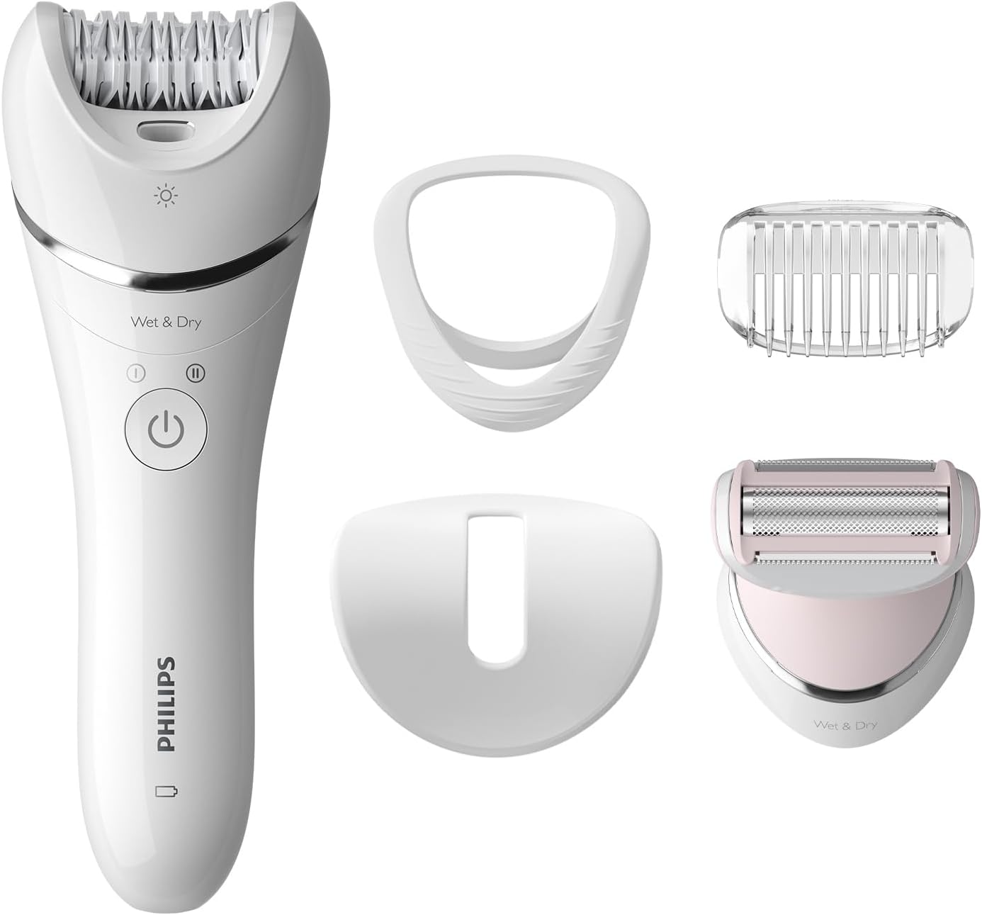 Philips Series 8000 Epilator, Wet and Dry Cordless Hair Removal for Legs and Bod...