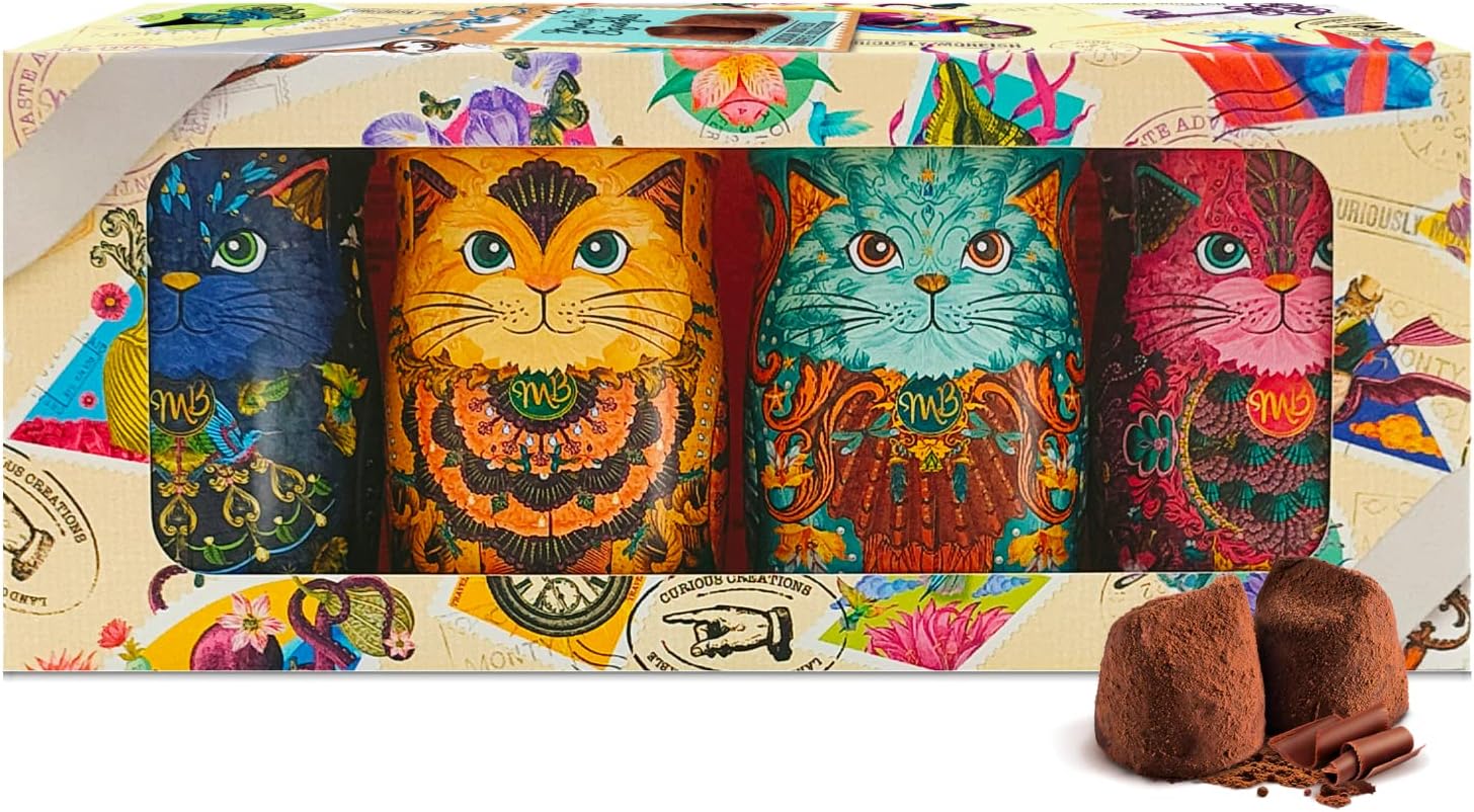 Monty Bojangles Kit-Tins Cocoa Dusted Chocolate Truffles Gift Set (4 x 36g) Four...