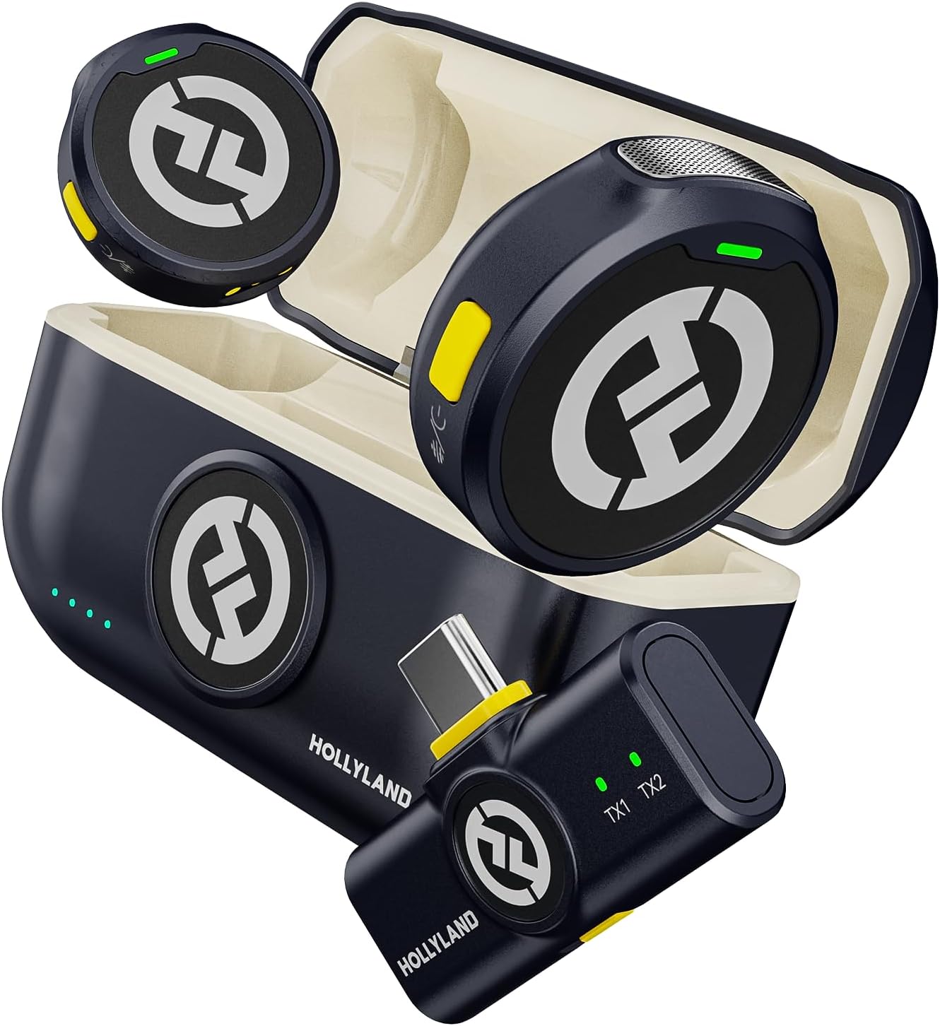 Hollyland Lark M2 Wireless Lavalier Microphone Compatible with Android Phones, i...