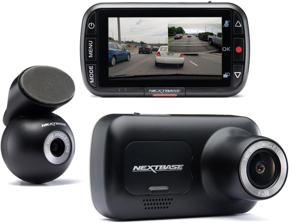 Nextbase 222XR Dash Cam Front and Rear Camera - 1080p Full HD Car Camera Dashcam...