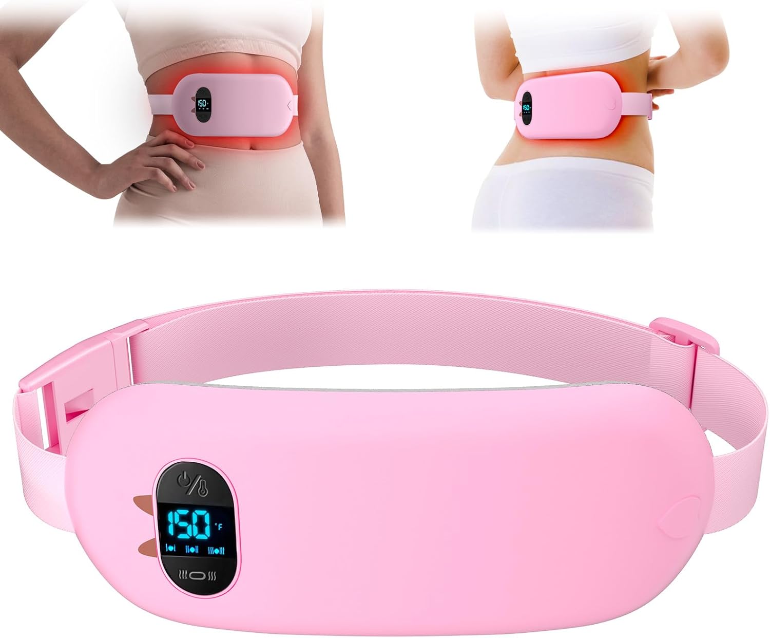 Heat Pad for Period Pain Relief, Upgraded 6 Heat Massage Modes Electric Fast Hea...