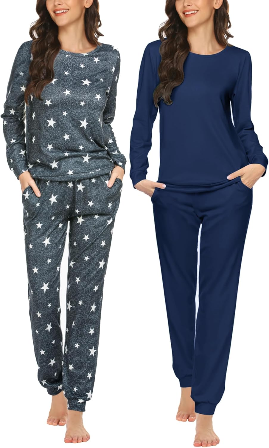 Ekouaer Pajama Sets for Women, Special Long Sleeve Top Sleepwear, High-Quality L...