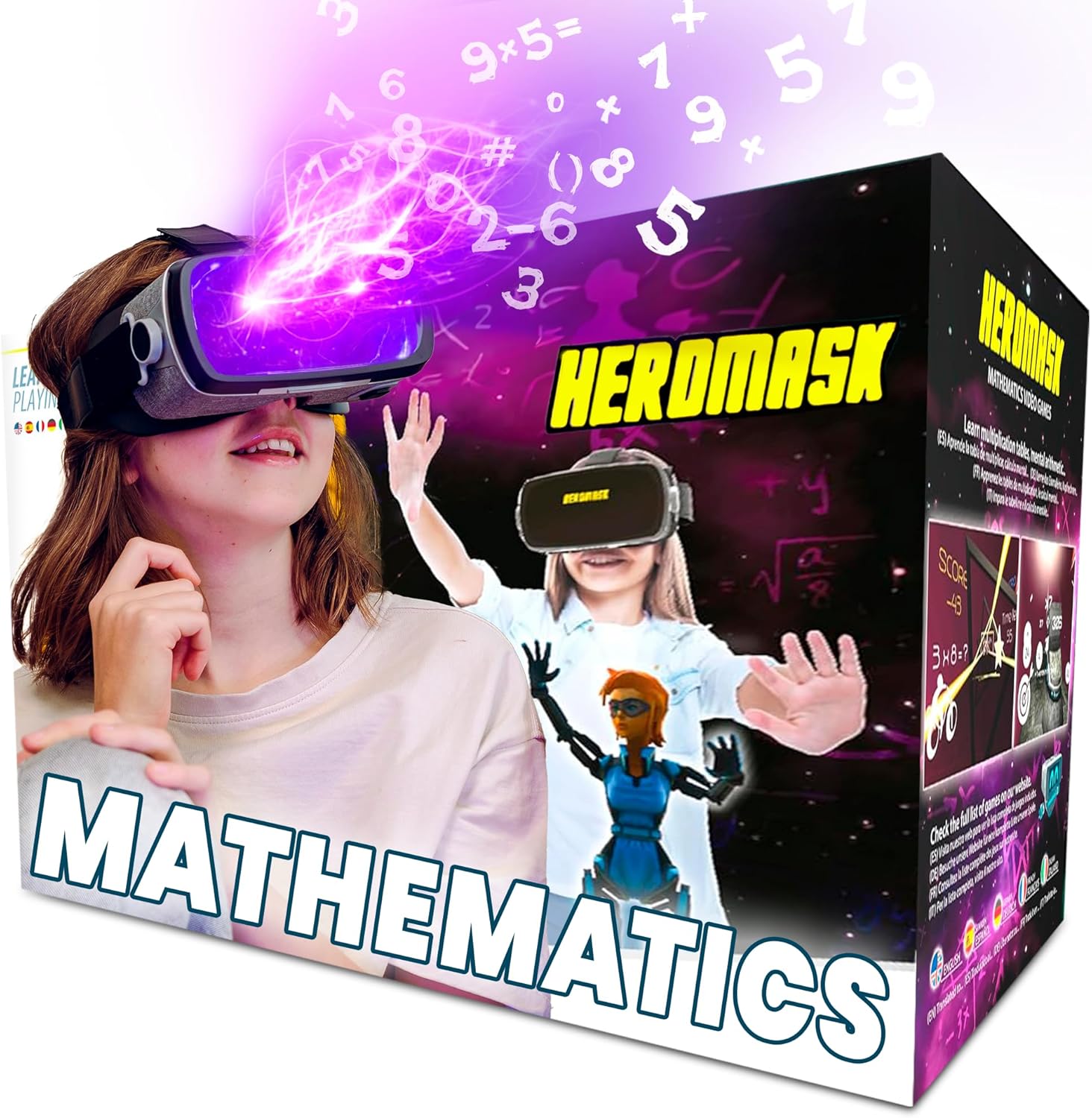 Heromask VR Headset + Maths Games (Boys&Girls 5-12...