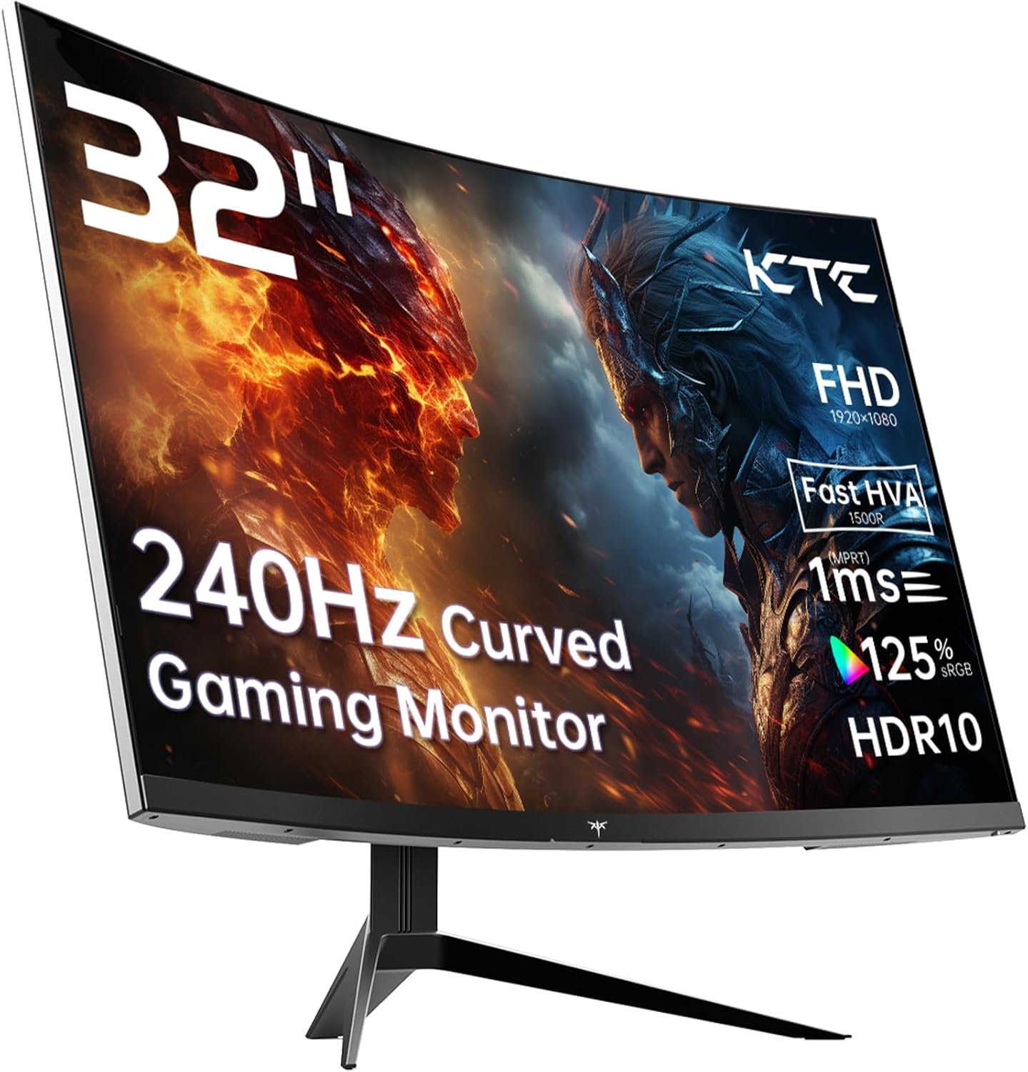 High-Quality KTC 32 Inch Curved Gaming Monitor, Advanced Full HD 1080P@240Hz Mon...