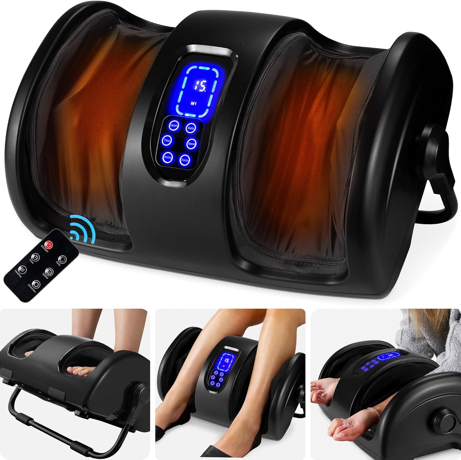 Best Choice Products Heated Shiatsu Foot Massager for Pain Relief, Plantar Fasci...