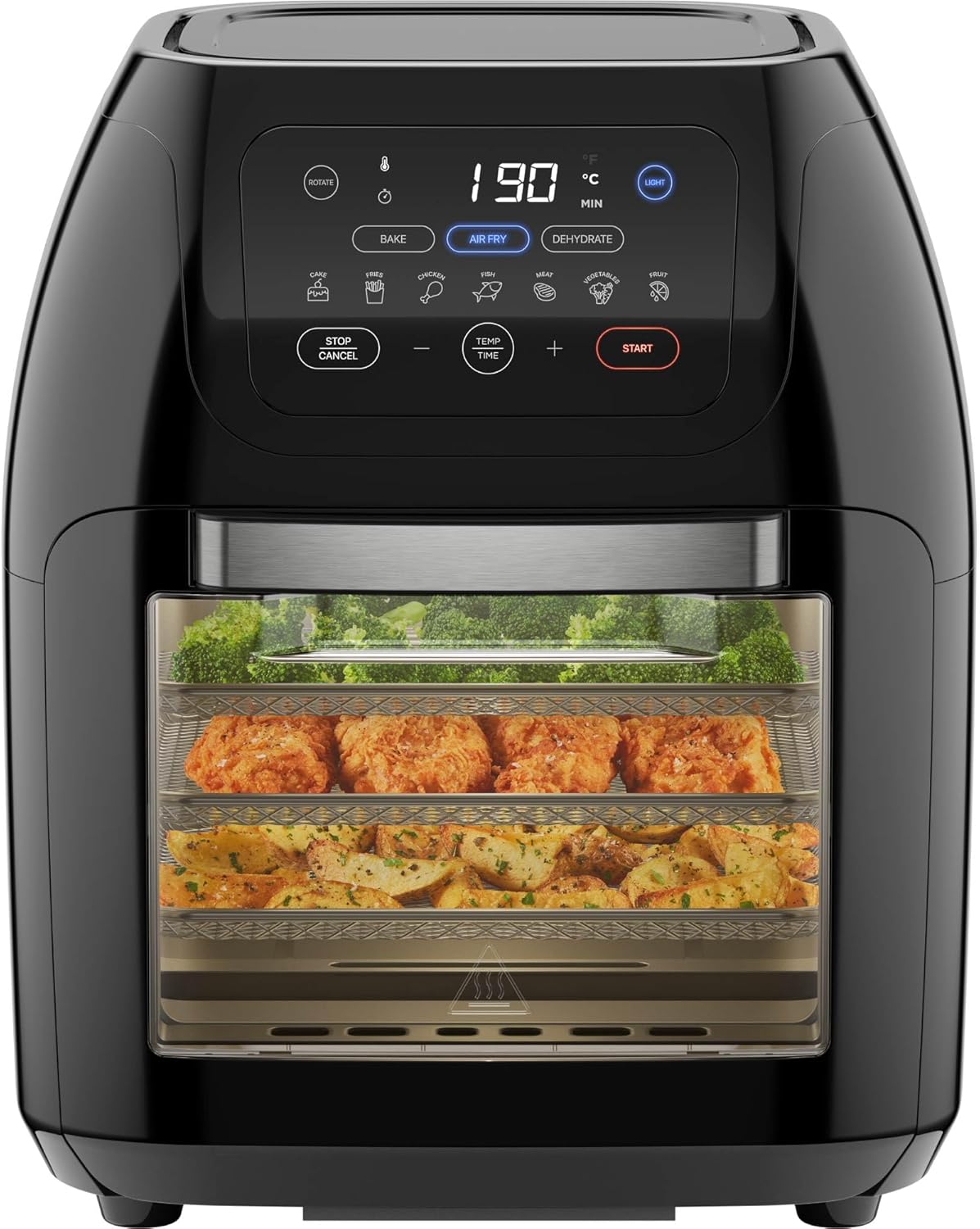 CHEFMAN 5 in 1 Air Fryer Oven with Rotisserie, 10L 1800W, 17 Presets Air Fry, De...