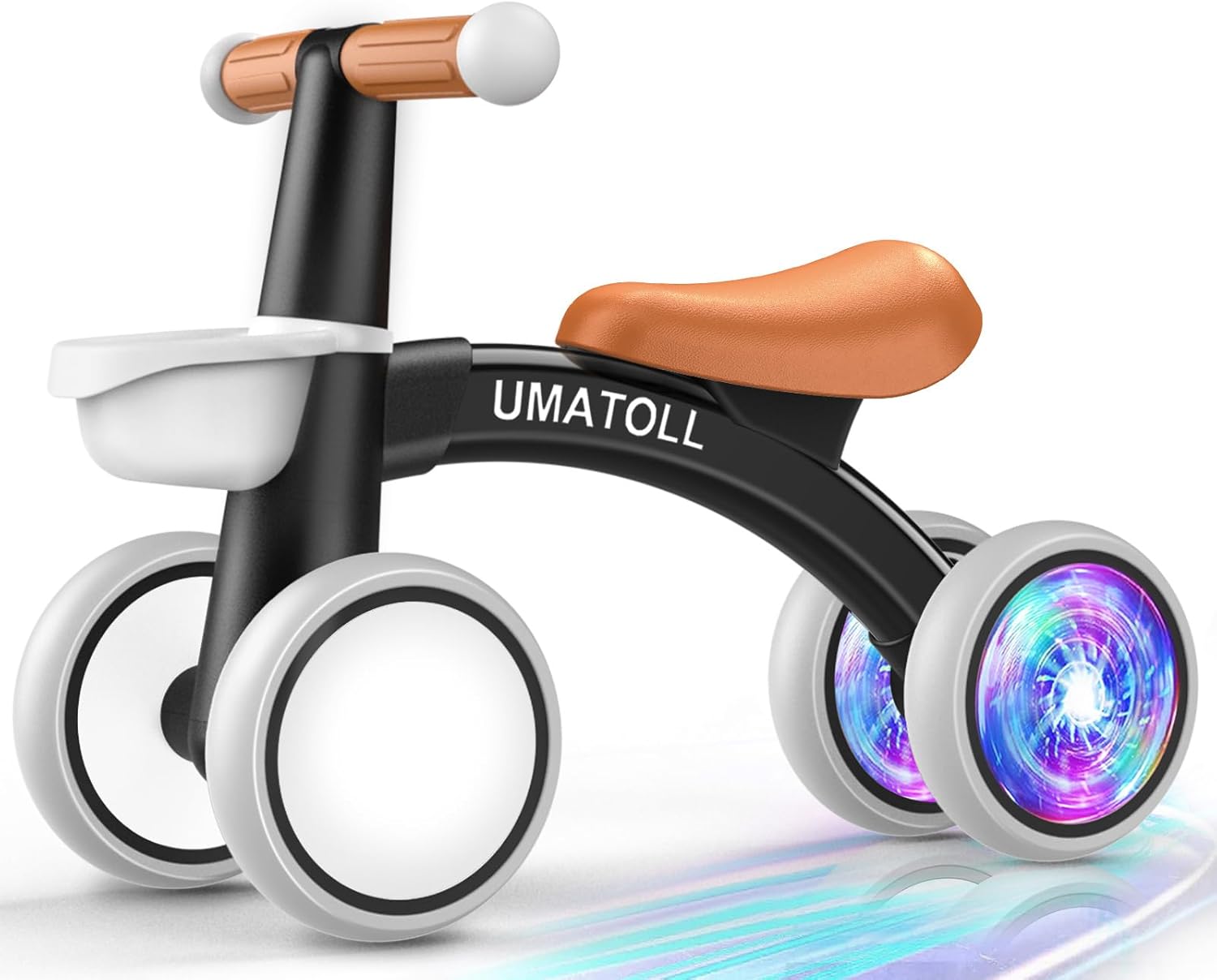 Umatoll Colorful Lighting Baby Balance Bike Toys for 1 Year Old Boys Gifts, Adju...