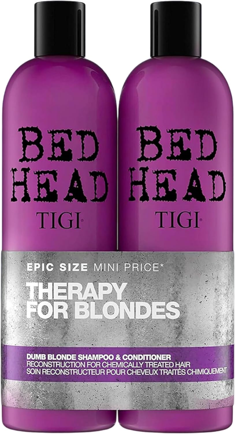 Bed Head by TIGI Dumb Blonde 750ml Shampoo and Conditioner Set – Professional Re...