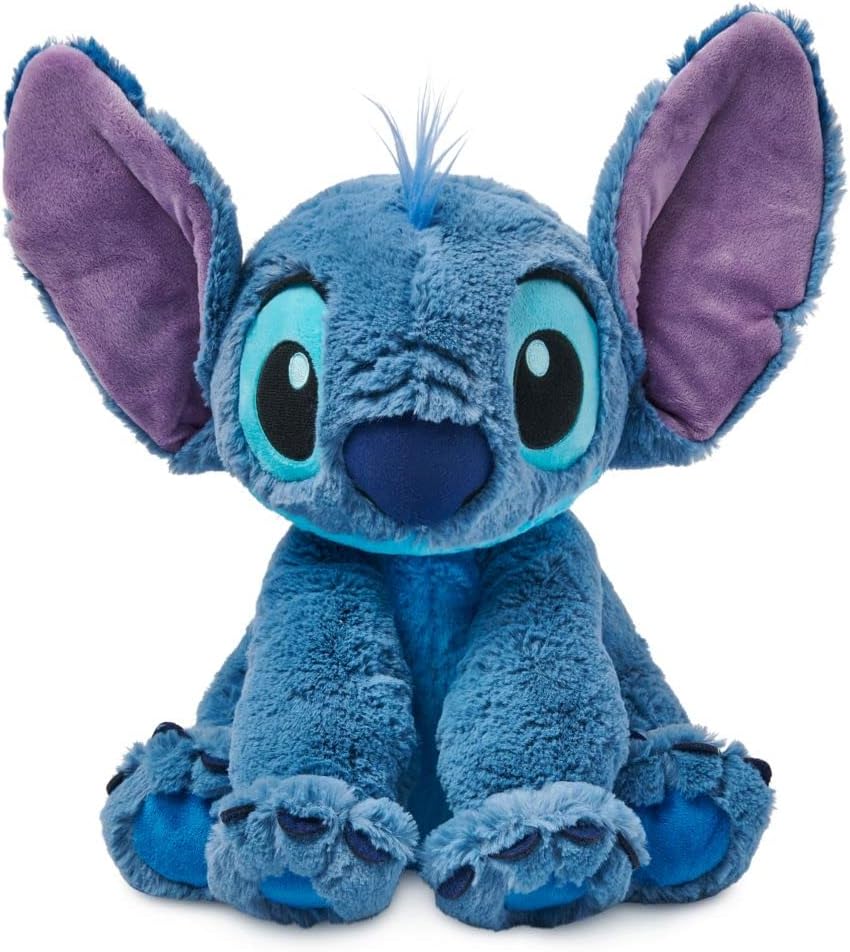 Disney Store Official Stitch Medium Soft Toy for Kids, Cuddly Character with Fuz...