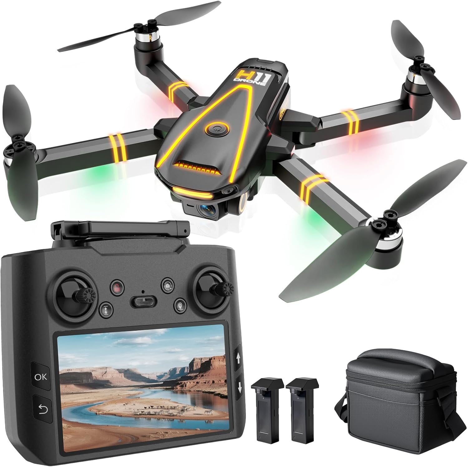 H11 GPS Drones with Camera 4k EIS Professional for Adults & Kids (screen remote...