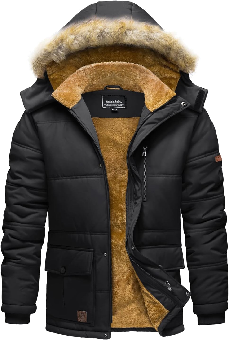 TACVASEN Men's Winter Jacket, Special Winter Coat with Hood, Innovative Water Re...