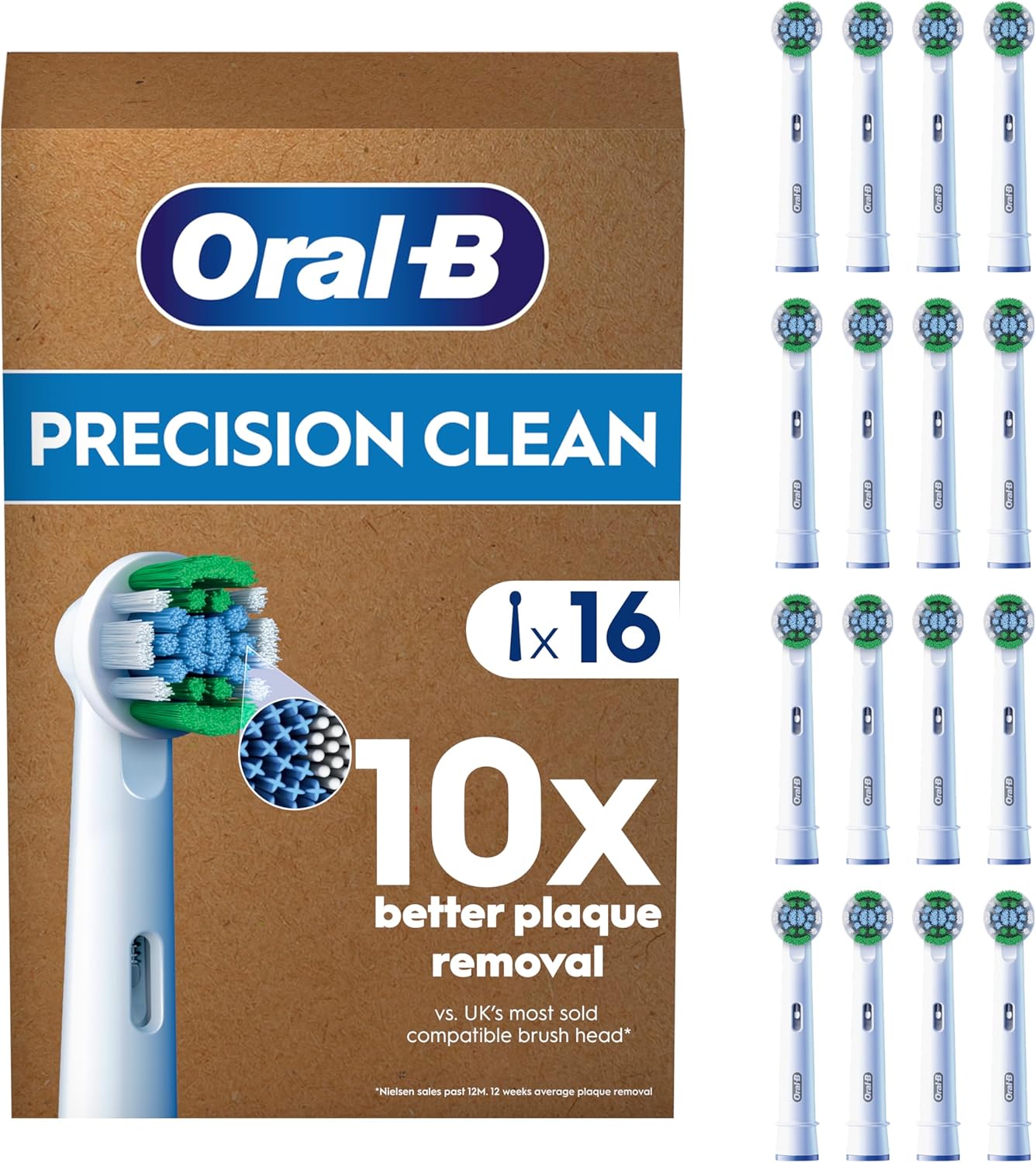 Oral-B Pro Precision Clean Original Electric Toothbrush Head, X-Shape and Angled...