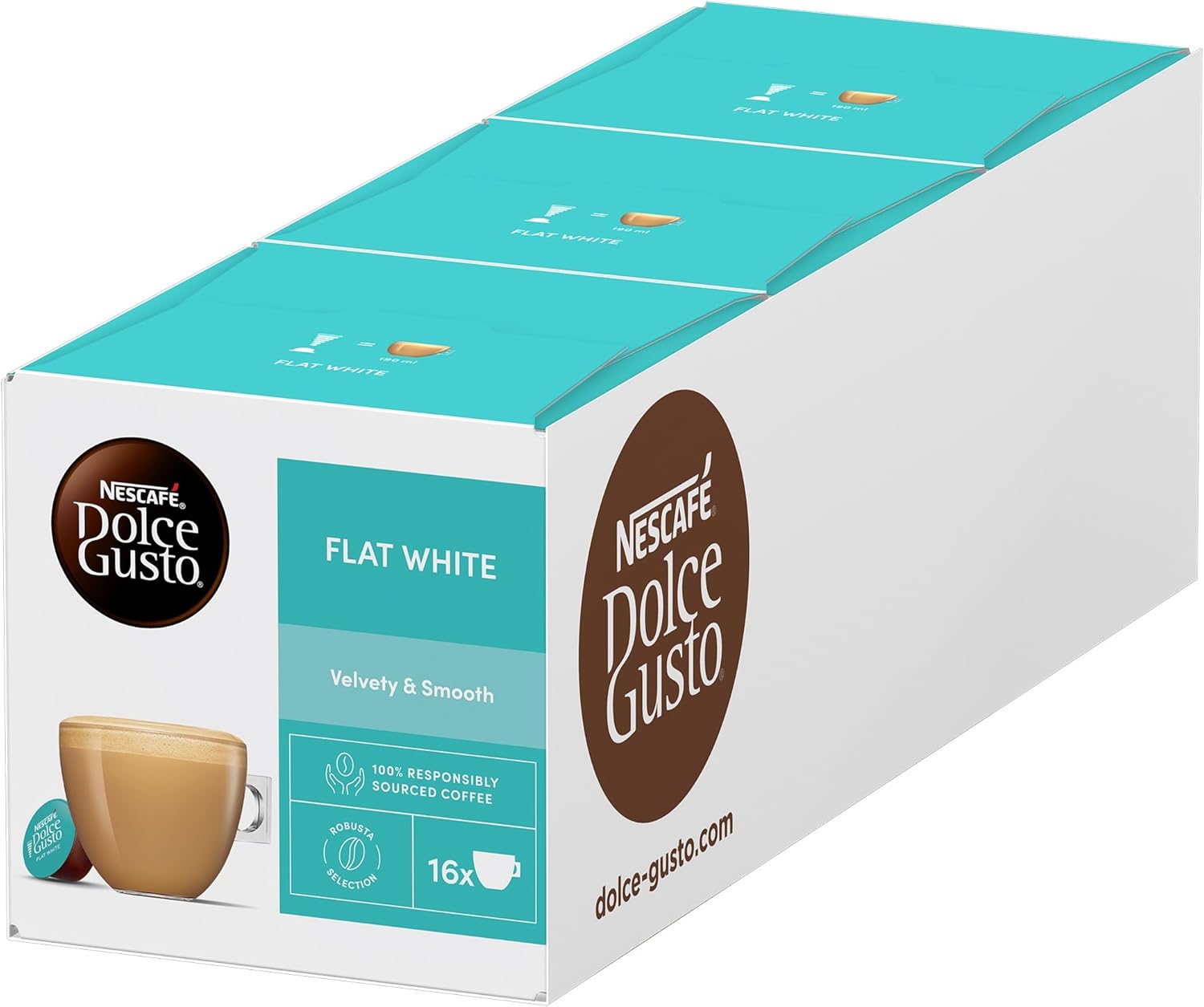 NESCAFÉ DOLCE GUSTO Flat White Coffee Pods - total of 48 Creamy Coffee Flavoure...