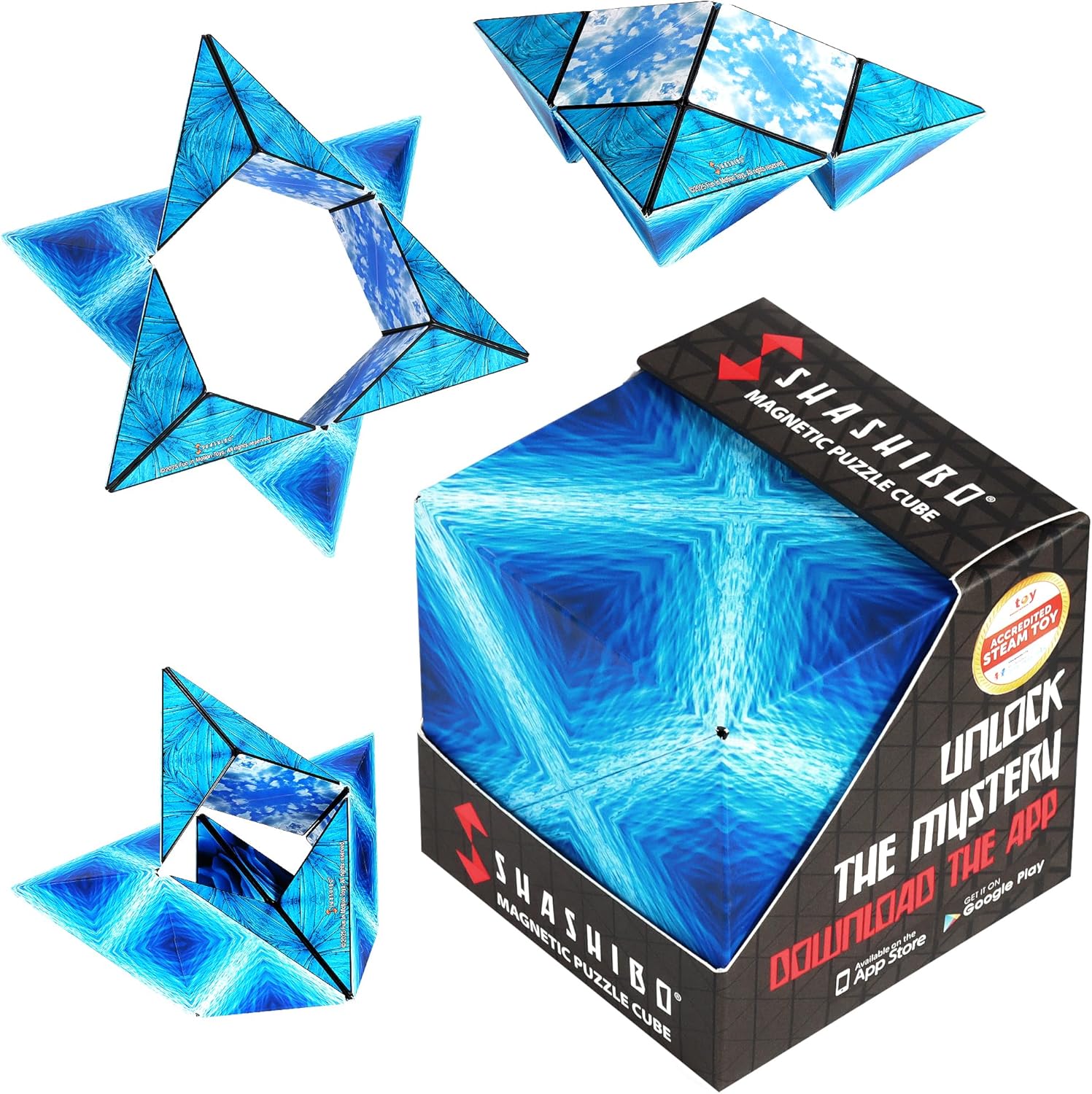 Shashibo Shape Shifting Box - Award-Winning STEM Fidget Toy with Strong Magnets...