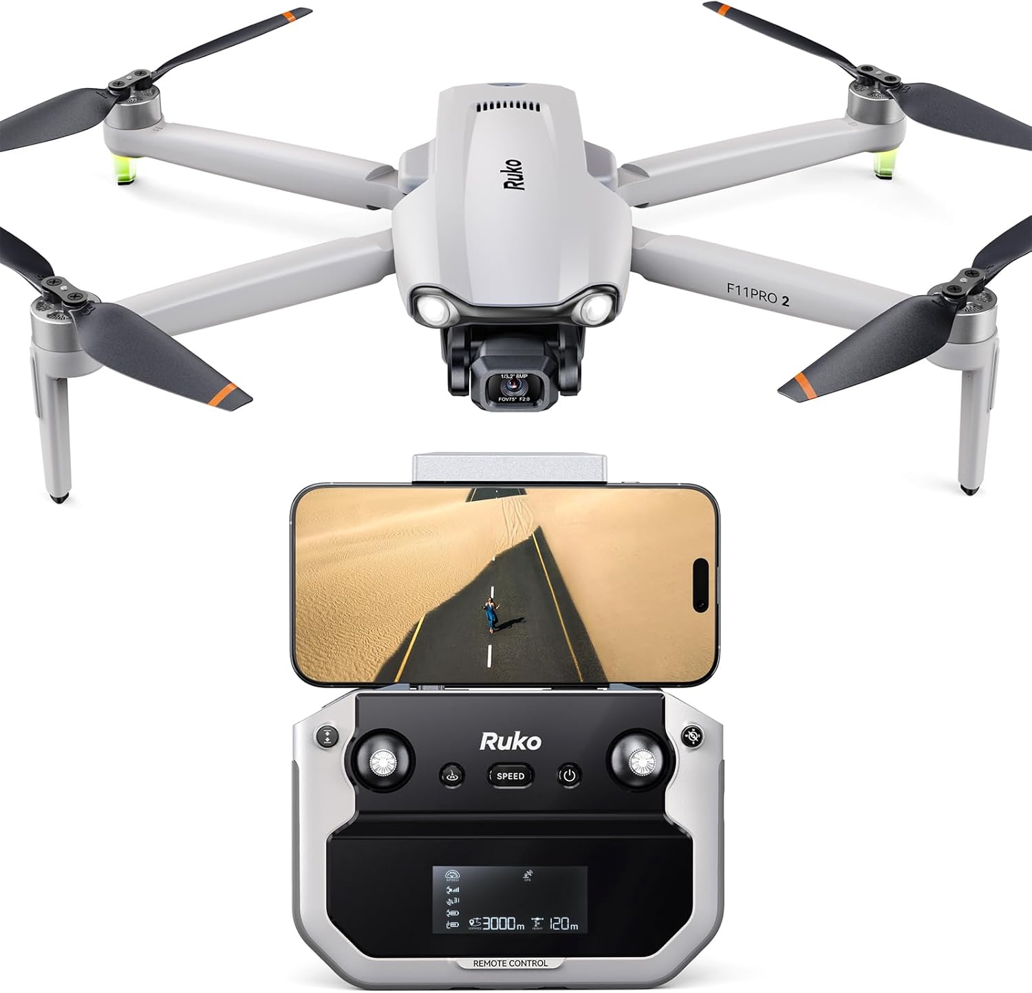 Ruko F11PRO 2 Drone with 6K Camera for Adults, 3-Axis Gimbal, 4K/30fps Video, 70...
