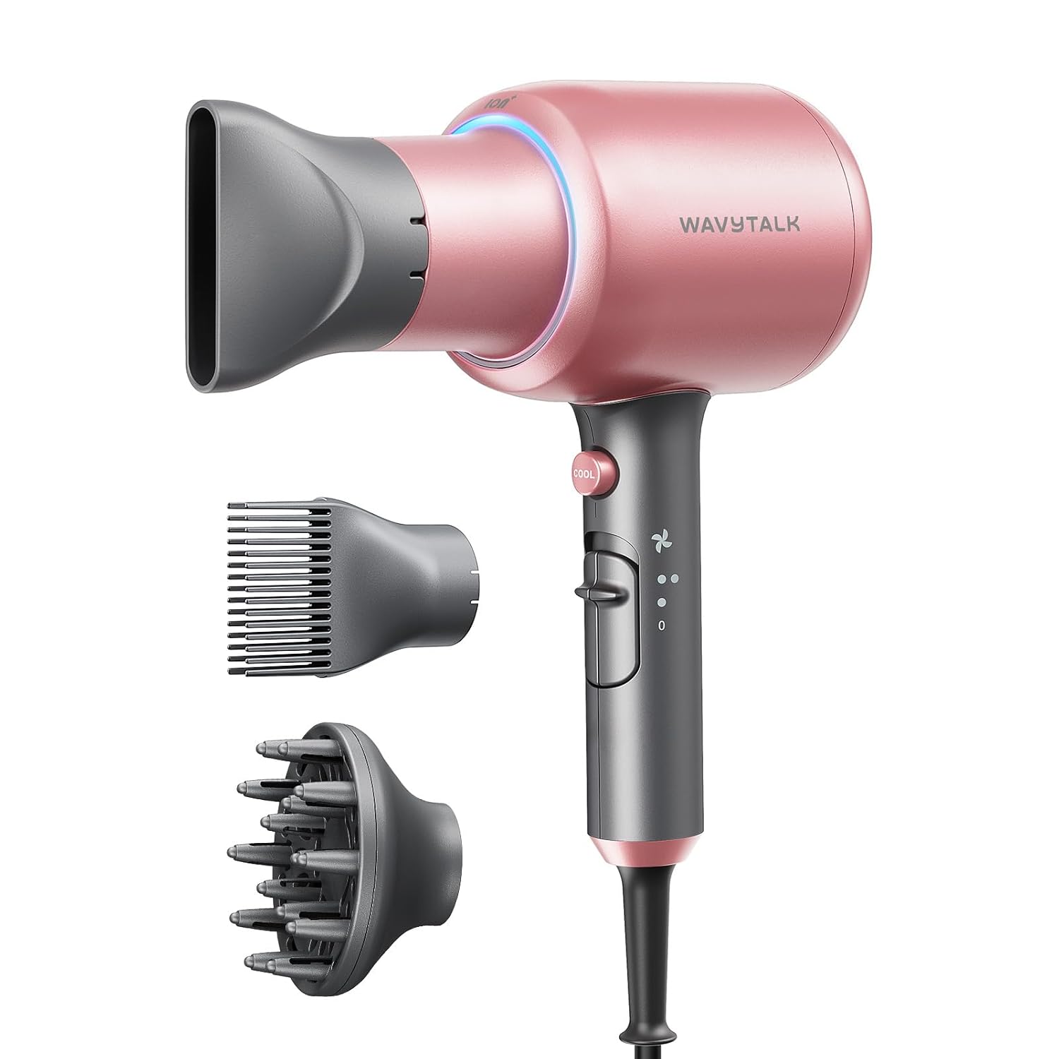 Wavytalk Hair Dryer, Blown Away Ionic Hair Dryer for Curly Hair with Diffuser, 1...