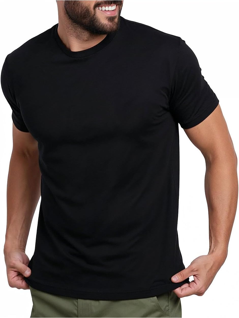 INTO THE AM Men's T-Shirts Soft Cotton Blend Crew Neck Tee S - 4XL Athletic Fit...