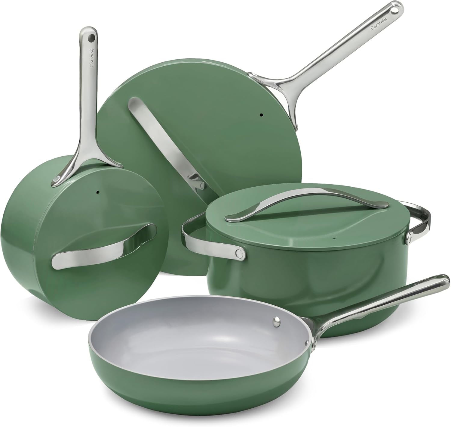 Caraway Non-stick Ceramic Cookware Set, Special Cookware with 12-Piece Collectio...