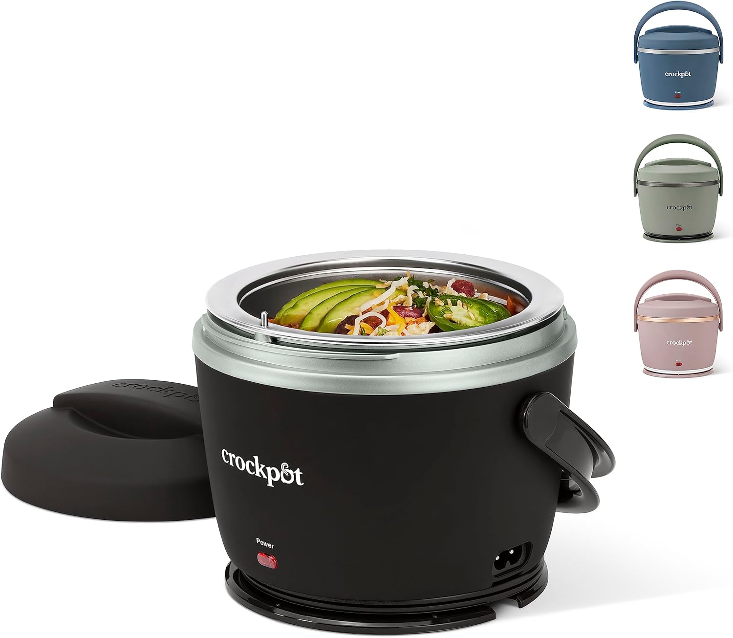 Crock-Pot Electric Lunch Box 20-Ounce Portable Food Warmer Black Licorice Perfec...