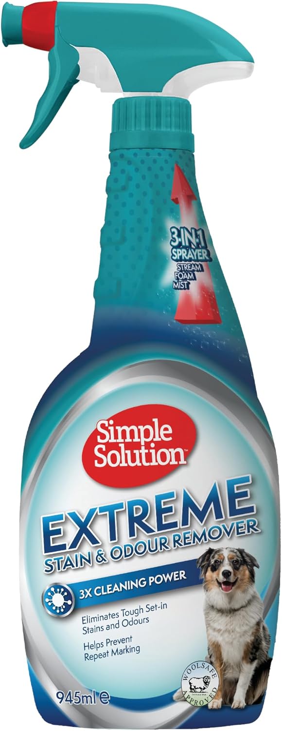Simple Solution Extreme Pet Stain and Odour Remover, Enzymatic Cleaner with 3X P...