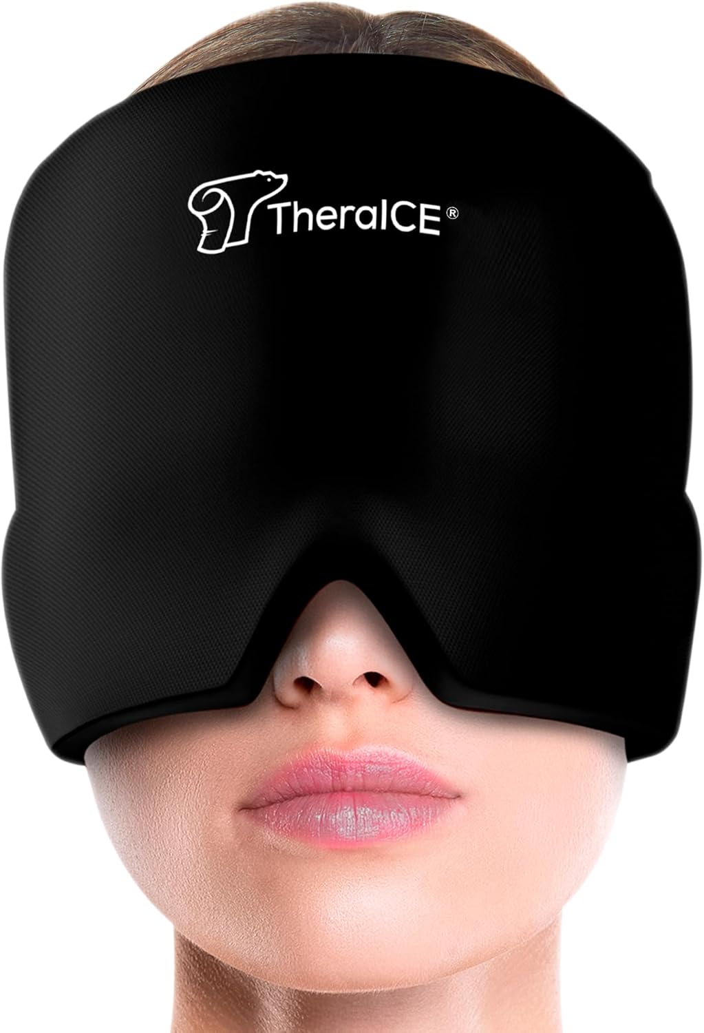 TheraICE Migraine Relief Cap, Soothing Headache Hat Ice Pack Mask, Face Cold Com...