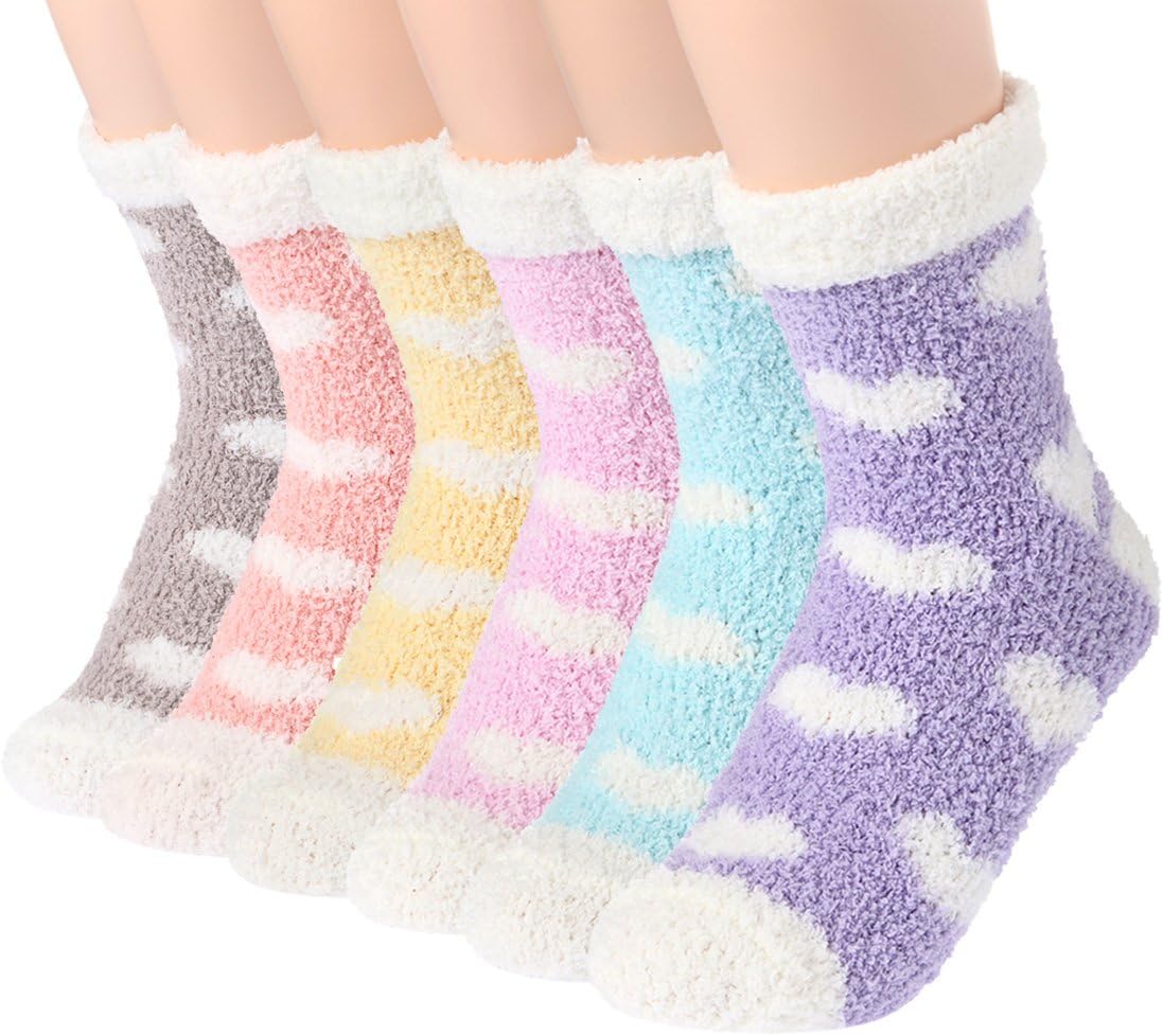 Fluffy Socks for Women and Girls - Soft Fuzzy Comfy Winter Warm Thicken Cozy Hom...
