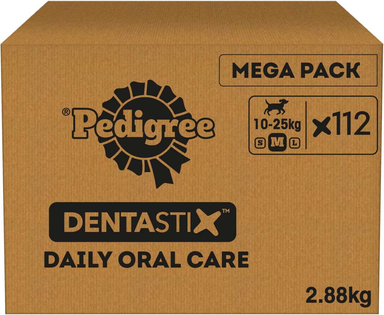 Pedigree DentaStix - Daily Dental Chews For Medium Dogs (10-25 kg), 112 Sticks 2...