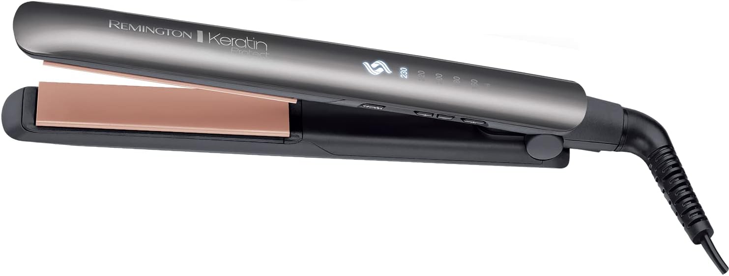 Remington Keratin Protect Intelligent Hair Straightener - Heat Sensor measures h...
