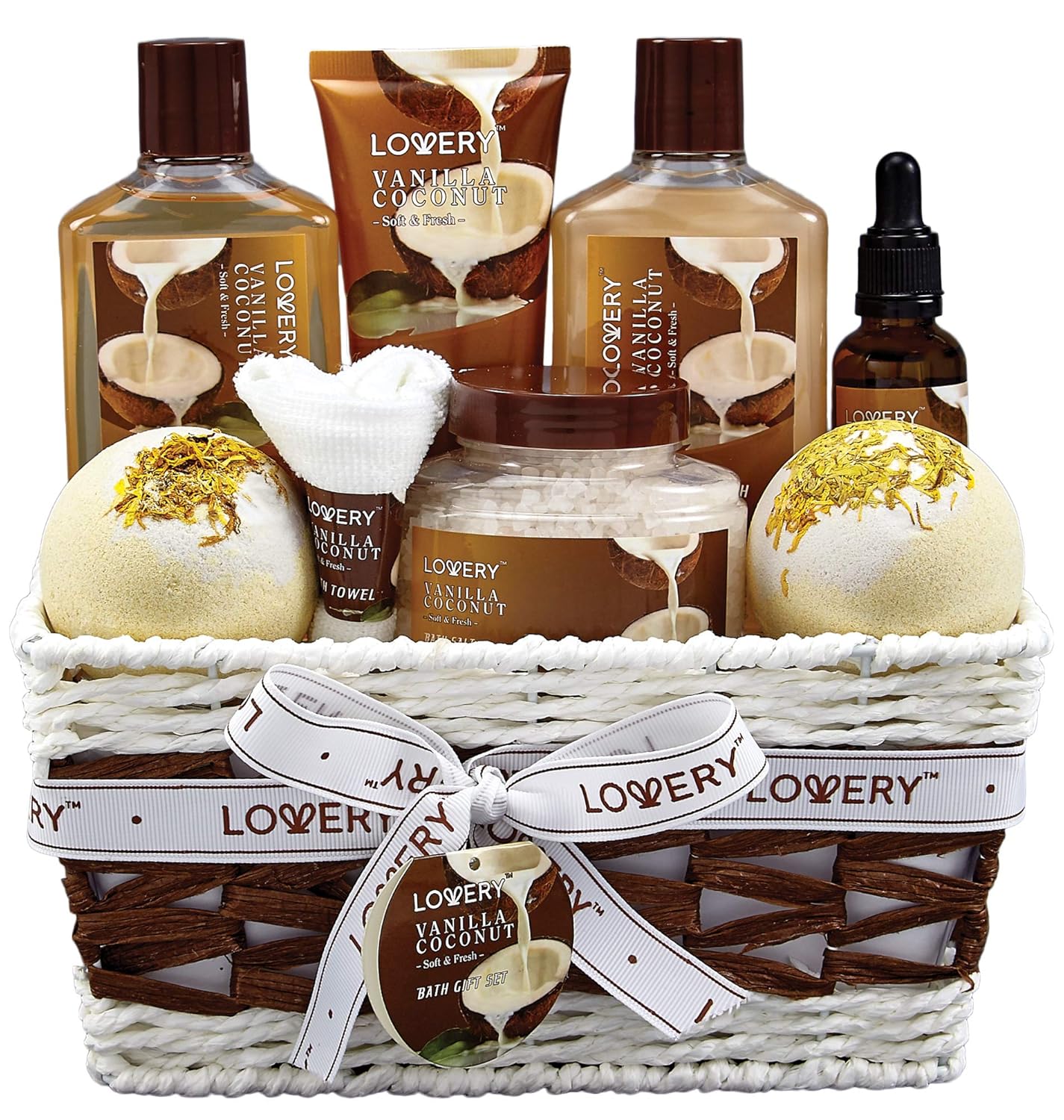 Gifts For Women Gift Basket for Women– 9 Piece Christmas Gifts Set of Vanilla Co...