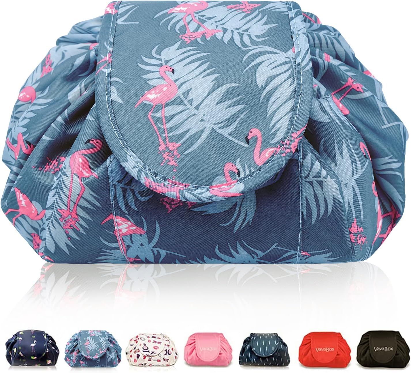 Lazy Drawstring Makeup Bags, Large Capacity Waterproof Travel Portable Cosmetic...