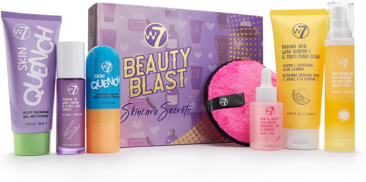 W7 Beauty Blast Skincare Secrets Gift Set - Complete Full Size Skincare Routine...