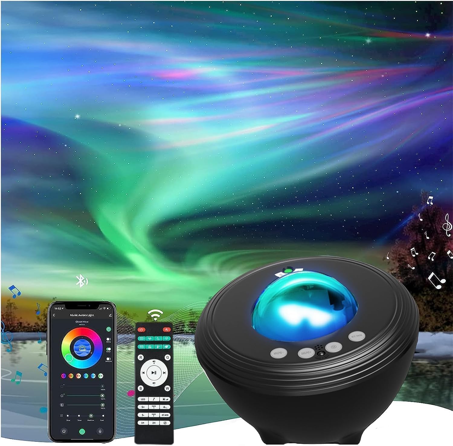 Galaxy Projector Star Lights Projector for Bedroom with 33 Lighting, Aurora Proj...