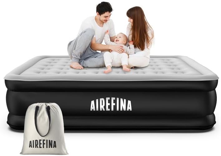 High-Quality Airefina Inflatable Air Mattress, Special King Size Airbed with Bui...