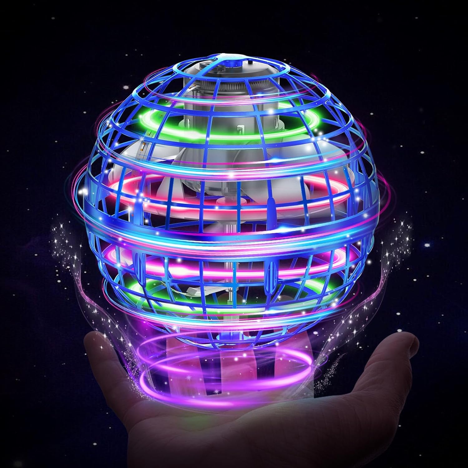 Flying Ball Orb Toys 2025，Hover Ball Pro Flying Spinner Toy， UFO RGB Cool Stuf...